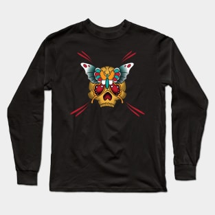 Butterfly Skull Long Sleeve T-Shirt